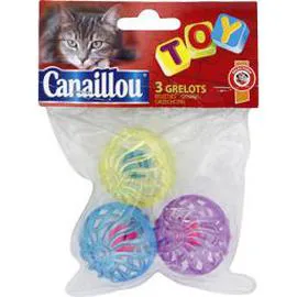 CANAILLOU Jouets grelots pour chats x3