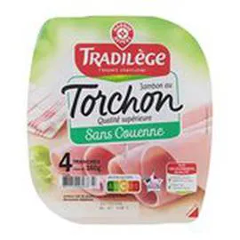MARQUE REPÈRE, TRADILÈGE Jambon supérieur Torchon 4 tranches 160g