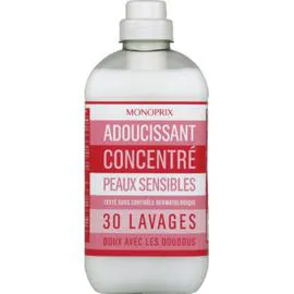 MONOPRIX Adoucissant concentré peaux sensibles 750ml