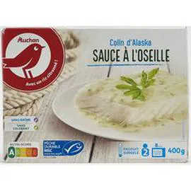 AUCHAN Colin d'Alaska sauce à l'oseille MSC 400g