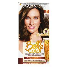 GARNIER, BELLE COLOR Coloration Cheveux Permanente 21 Chatain Clair Doré Naturel l'unité