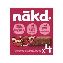 NAKD Barres de céréales framboise 140g