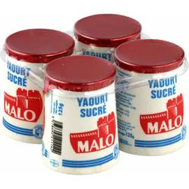 MALO Yaourt nature sucré 4x125g