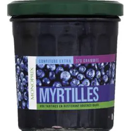 MONOPRIX Confiture extra de myrtilles 370g