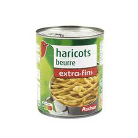 AUCHAN Haricots au beurre extra fins 400g