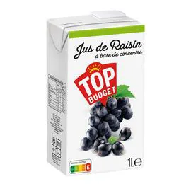 TOP BUDGET Jus de raisin à base de concentré 1l