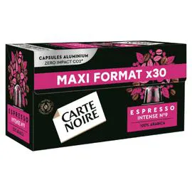 CARTE NOIRE Café capsules Compatibles Nespresso Espresso intense 9 165g