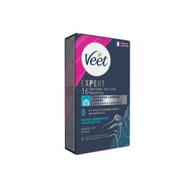 VEET Bandes De Cire Aisselles Peaux Sensibles Douceur Longue Durée 17g