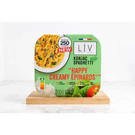LIV HAPPY FOOD Konjac spaghetti happy creamy épinards 300g