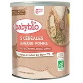 BABYBIO Céréales Bio Dès 6 mois Céréales 3 fruits 220g