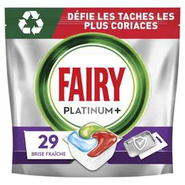 FAIRY Tablette Lave-Vaisselle Propreté Intense Brise Fraîche Platinium+ Tout En 1 x29