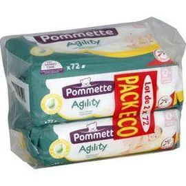 POMMETTE Lingettes fraîcheur Agility x72 