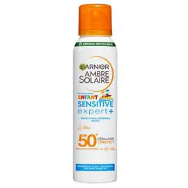 GARNIER, AMBRE SOLAIRE Protection Solaire Brume Hypoallergénique Spf50+ Sensitive Expert + Enfants 150ml