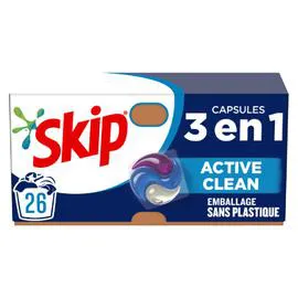 SKIP Lessive Capsule 3En1 Active Clean x26
