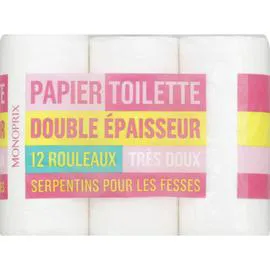 MONOPRIX Papier toilette double épaisseur x12