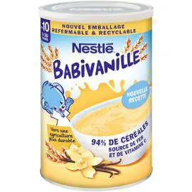 NESTLÉ, BABIVANILLE Céréales bébé 10+ mois vanille 400g
