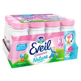 LACTEL, EVEIL Lait bébé liquide de 12 mois à 36 mois 12x250ml