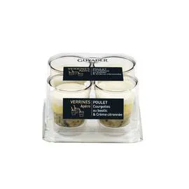 GUYADER Verrines poulet pesto de courgette et crème citronnée 160g