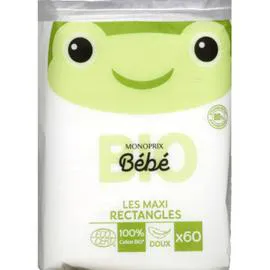 MONOPRIX BÉBÉ Les Maxi Rectangles 100% coton bio doux - Bébé l'unité