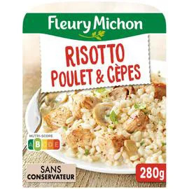 FLEURY MICHON Plat cuisiné risotto au poulet et aux cèpes 280g