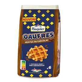 BRIOCHE PASQUIER Gaufres aux pépites de chocolat PASQUIER 240g