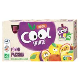 VITABIO Compote Cool Fruits bio Pomme Passion 12x90g