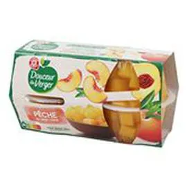 MARQUE REPÈRE, DOUCEUR DU VERGER Fruits au sirop Douceur Verger Pêches 4x70g