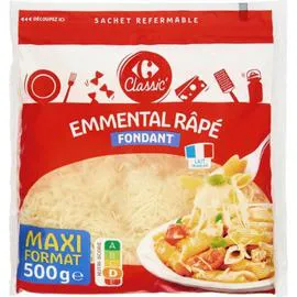 CARREFOUR CLASSIC' Fromage Râpé Emmental 500g