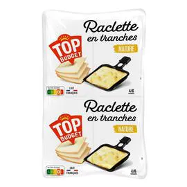 TOP BUDGET Fromage à raclette en tranches nature 800g