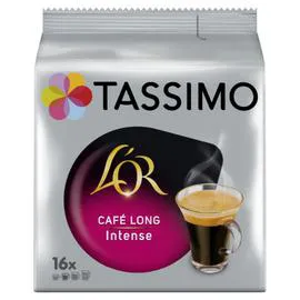 TASSIMO, L'OR Café dosettes compatibles café long intense x16 128g