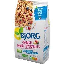 BJORG Céréales crousti avoine super fruits 500g