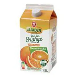 MARQUE REPÈRE, JAFADEN Pur jus d'orange frais Avec pulpe 1,5l