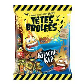 VERQUIN Bonbons barres goûts framboise/cola 200g