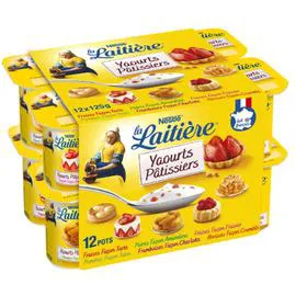 NESTLÉ, LA LAITIÈRE Yaourt pâtissiers aux fruits panachés 12x125g