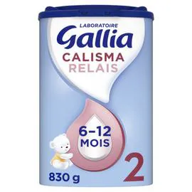 GALLIA Lait bébé en poudre 2ème âge 6-12 mois Calisma Relais 830g