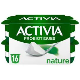 DANONE, ACTIVIA Yaourt nature bifidus 16x125g