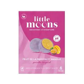 LITTLE MOONS Glace mochis fruit de la passion mangue 192g