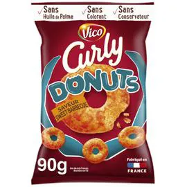VICO, CURLY Biscuit salé donuts sweet barbecue 90g