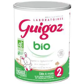 NESTLÉ, GUIGOZ Lait bébé en poudre 2ème âge bio 800g