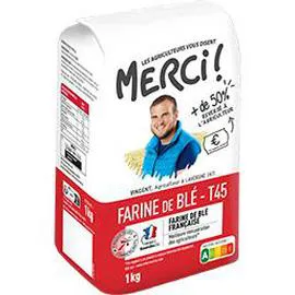 LES AGRICULTEURS VOUS DISENT MERCI ! Farine de blé T45 1kg