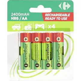 CARREFOUR Pile rechargeable AAA - 2400mAH x4