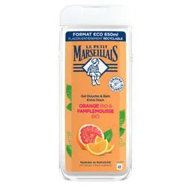 LE PETIT MARSEILLAIS Gel Douche orange et pamplemousse Bio 650ml