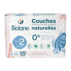BIOLANE Couches bébé Taille 2, 3-6 kg x28