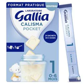 GALLIA Lait bébé lait bébé en tablettes 1er âge 0-6 mois Calisma Pocket 483g