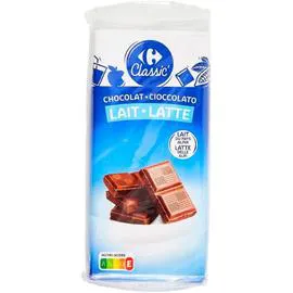 CARREFOUR CLASSIC' Chocolat au lait 3x100g