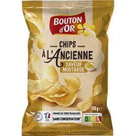 BOUTON D'OR Chips à l'ancienne saveur moutarde 150g