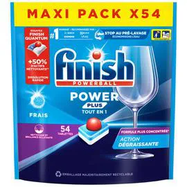 FINISH Power Plus Tout en 1 Tablette 54 tablettes l'unité