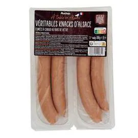 AUCHAN MMM! Saucisses Knacks d'Alsace 4x65g