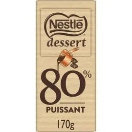 NESTLÉ, DESSERT Tablette de chocolat noir 80% 170g