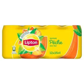 LIPTON Boisson au thé pêche Ice Tea 12x15cl